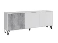 ТВ-тумба Ливерпуль белый, бетон светлый